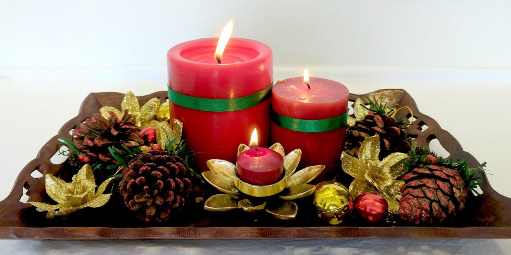 Stick-um, Candle Adhesive, Vintage Red/white/blue Christmas Decor