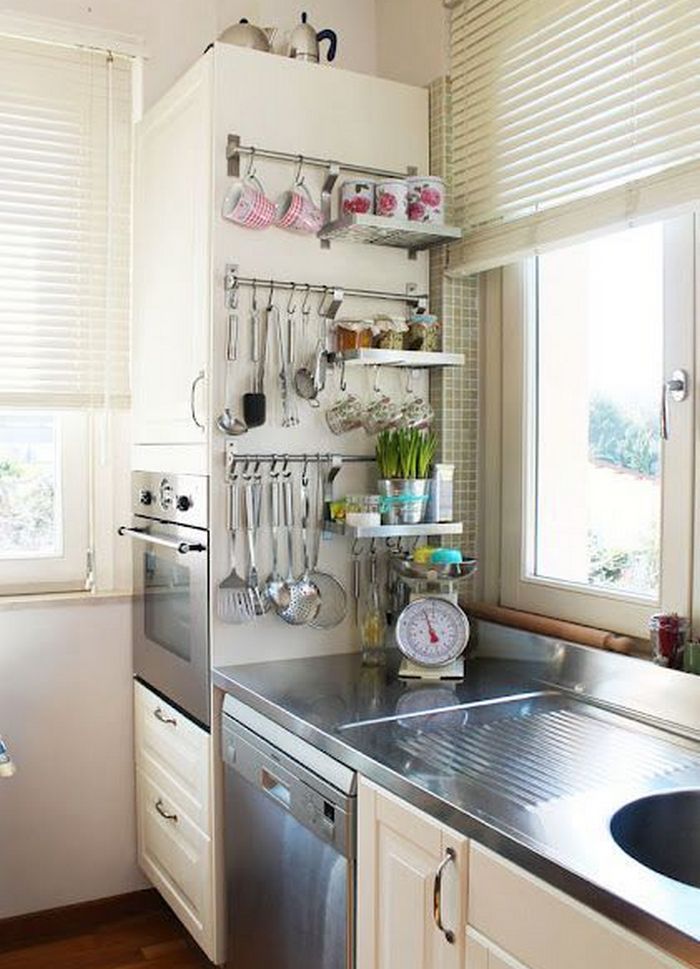 11 Ways To Make Big Space in Your Small Kitchen - On Sides of Cabinets